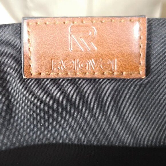 Relavel Black & Brown Unisex Zipper Closure Computer Tote with Built in USB - Picture 3 of 16